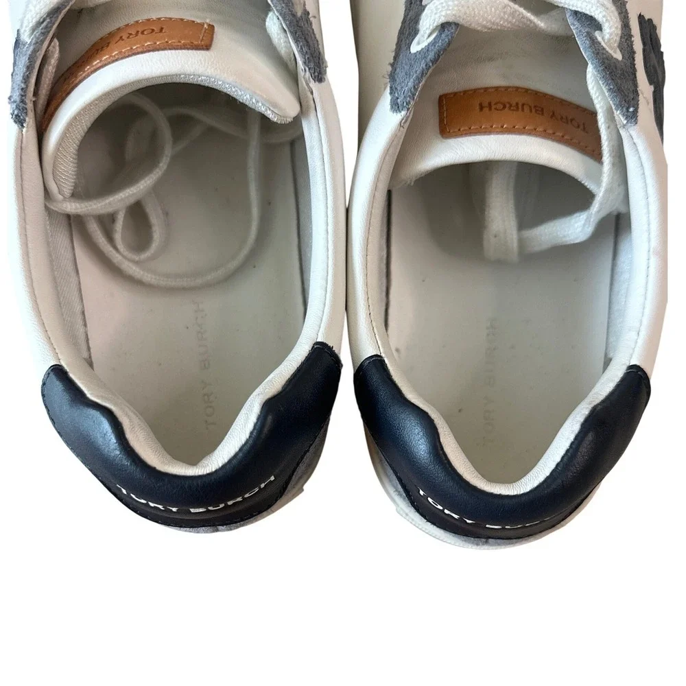 Tory Burch Color Block T Logo Leather Sneakers 9.5 Box Style 161131